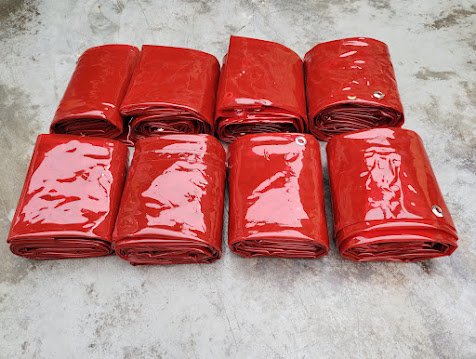 Cortinas para soldadura - color rojo - Marca BLOSBIT