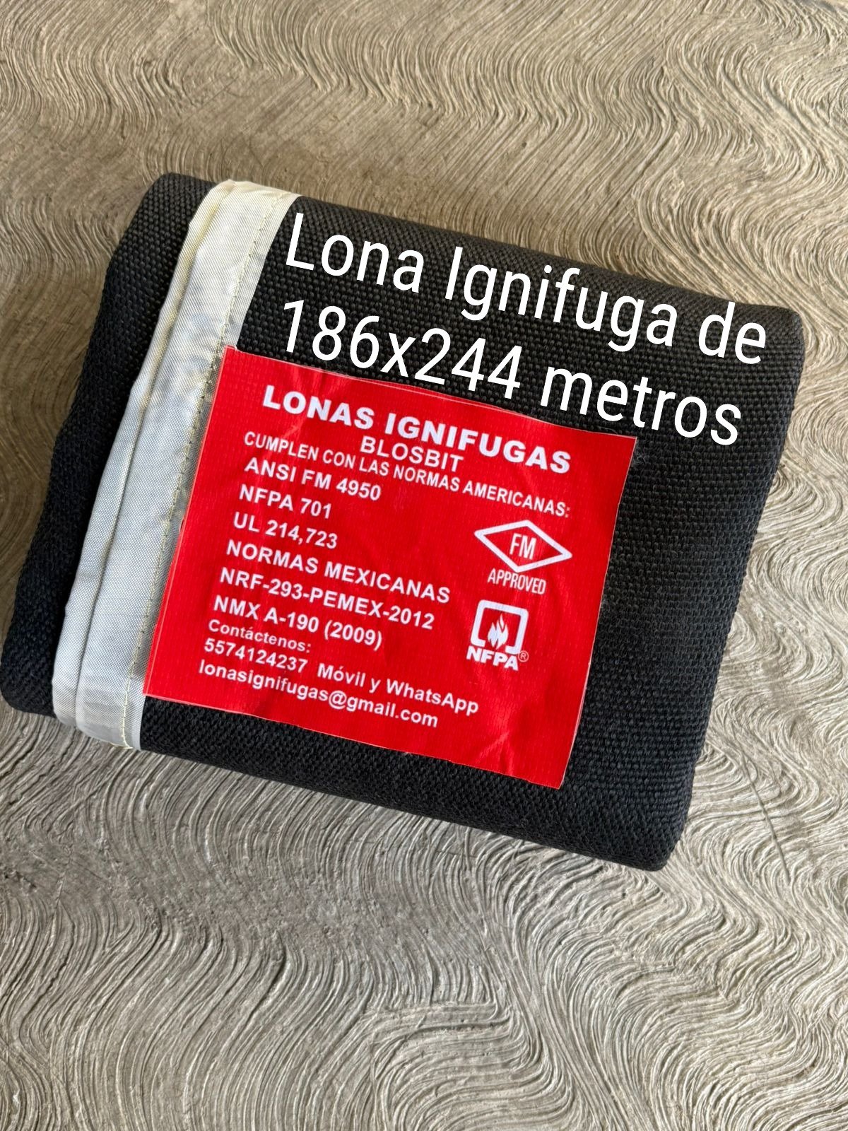 Lona Ignifuga de 186x244